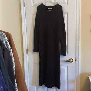 Zara Knit Black Maxi Sweater Dress